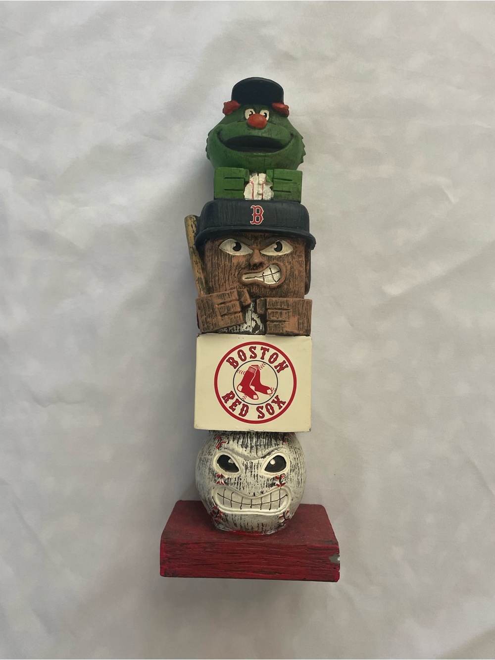 MLB Boston Red Sox Tiki Totem - Red, Green, White - Approx. 15” high.